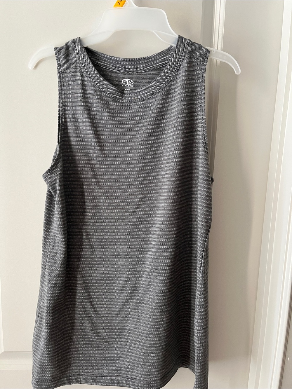 Charcoal and Light Gray Striped Tank Top